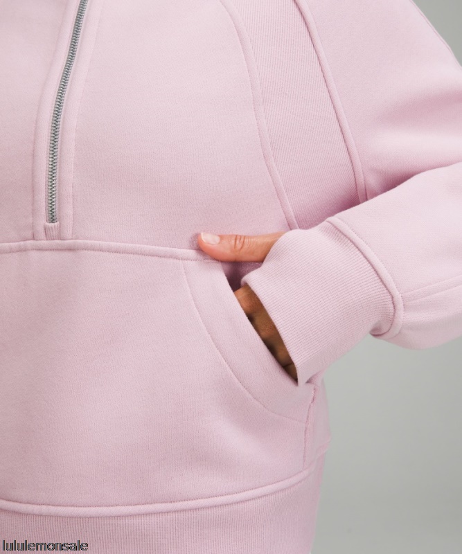 Lululemon Damen DELULU181 | Lululemon Deutschland Pink Peony Scuba Oversize-Hoodie Mit Halbem Reißverschluss